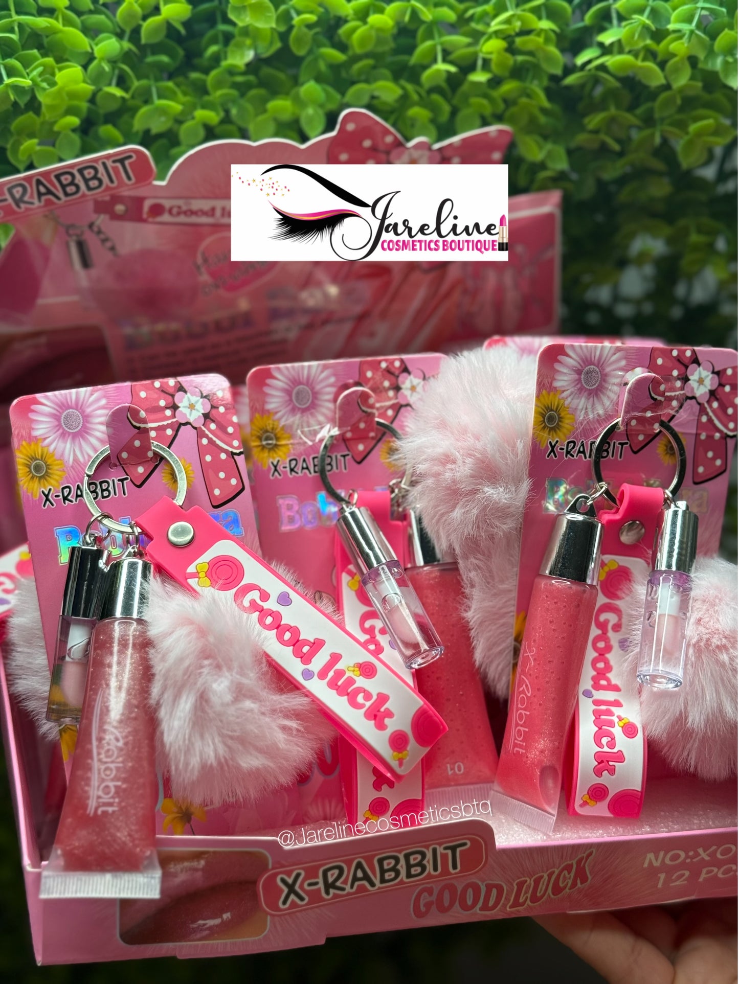 Llavero y 2 Lipgloss Good Luck