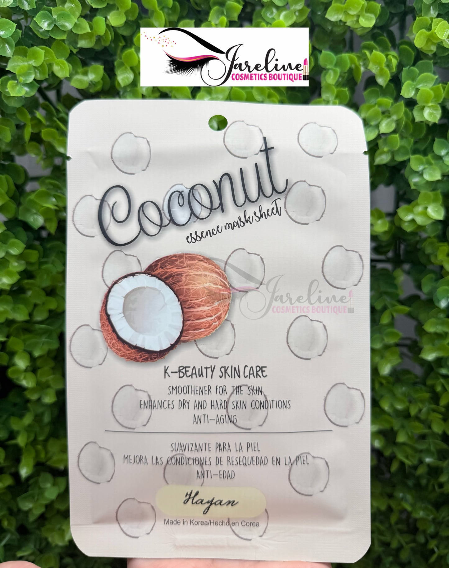 Mascarilla facial coreana Coconut Hayan