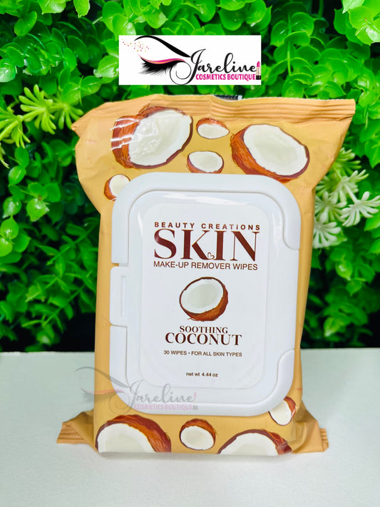 Skin makeup remover wipes soothing Coconut