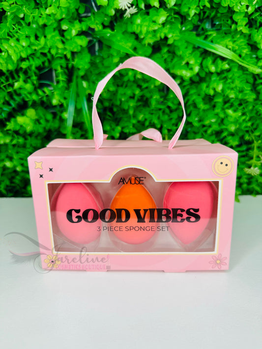 3pcs Sponge Set GOOD VIBES AMUSE