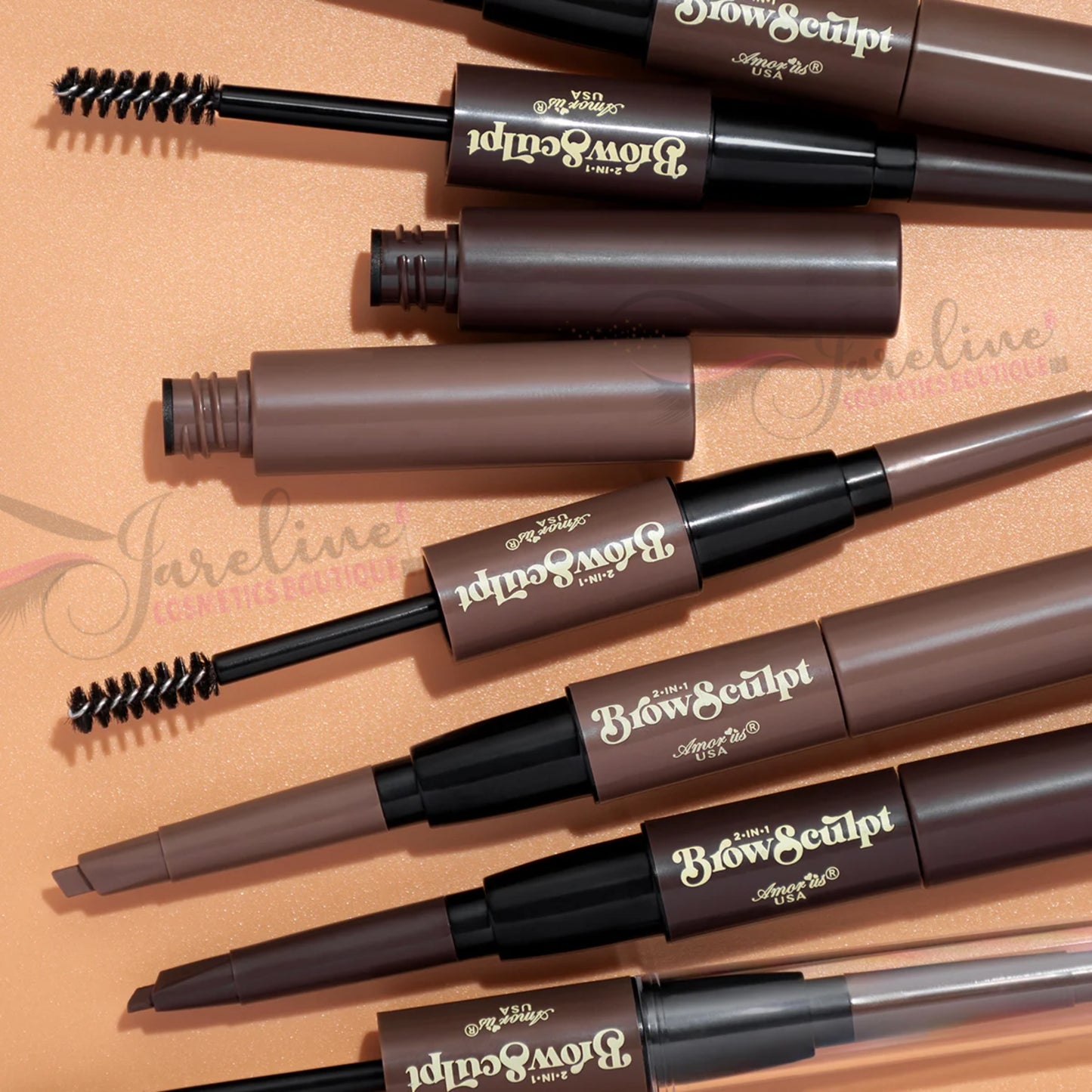 2 en 1 Brow Sculp Lápiz y mascara de Gel tintado para cejas
